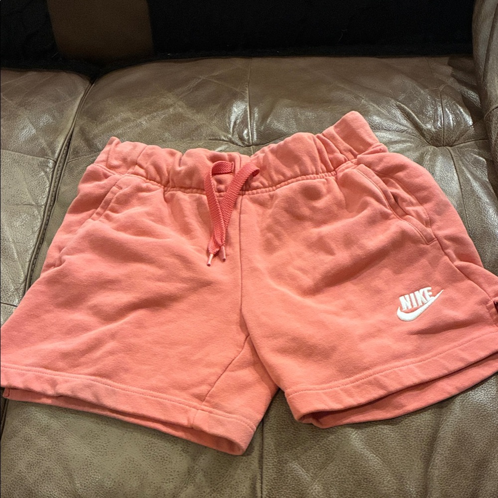 Peach nike shorts